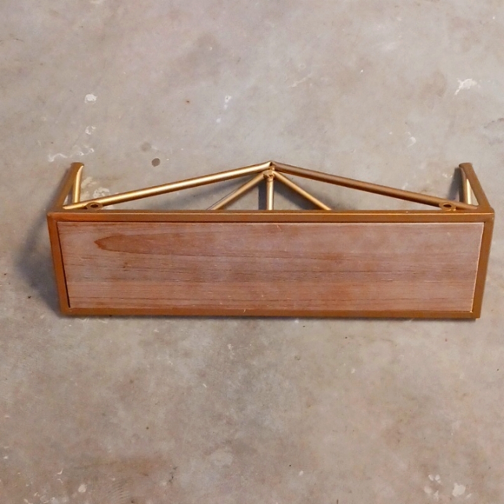 Neat shelve gold and wood